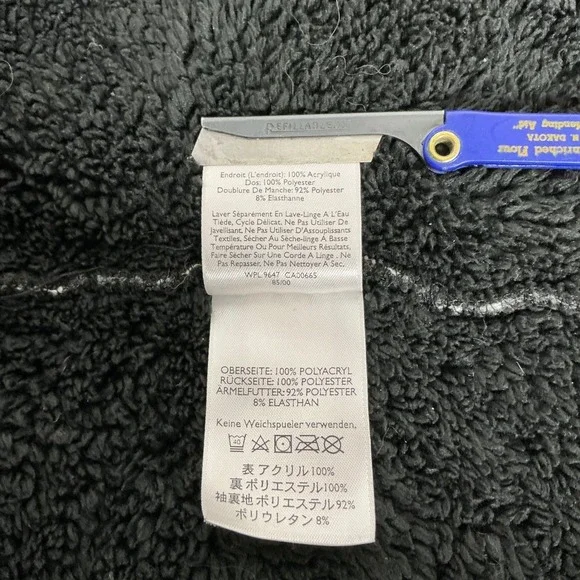 Eddie Bauer Sherpa Lined Hoodie Jacket XL Black Gray Zip Up Fleece Warm Winter‎ - Picture 9 of 11